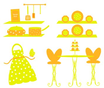 Kitchen Utensil Elements. Free illustration for personal and commercial use.