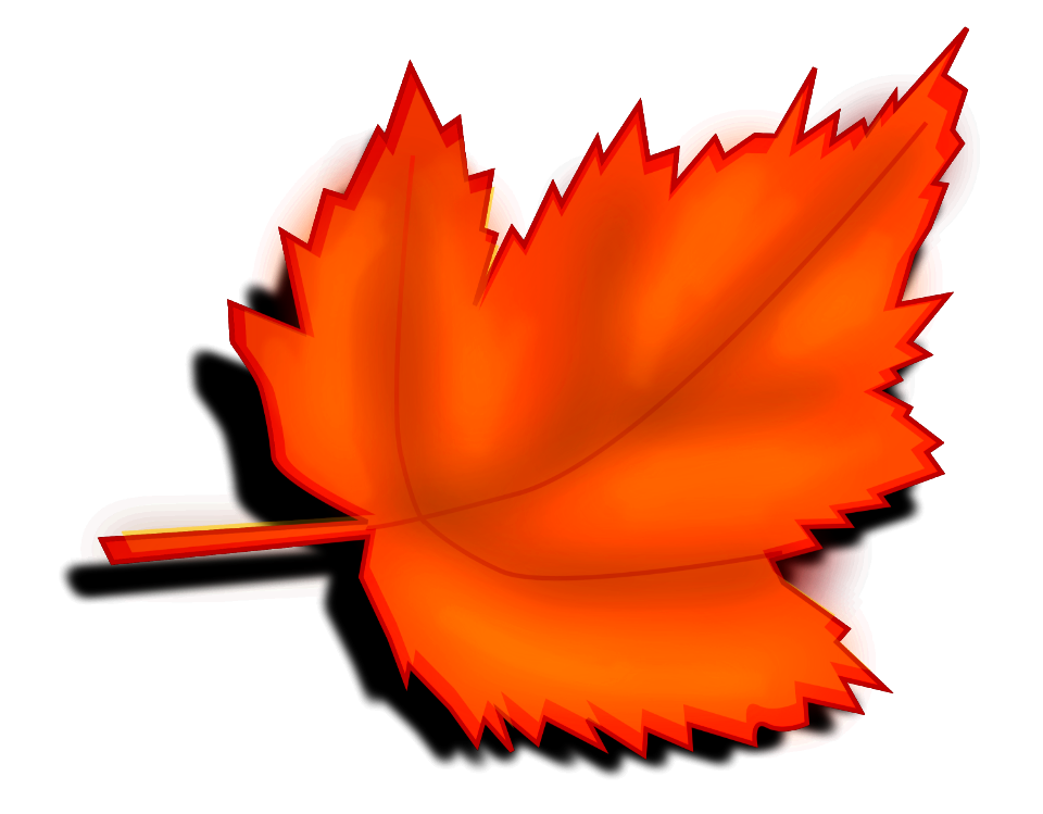 Illustration Of An Orange Autumn Leaf. Free illustration for personal and commercial use.