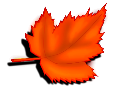 Illustration Of An Orange Autumn Leaf. Free illustration for personal and commercial use.