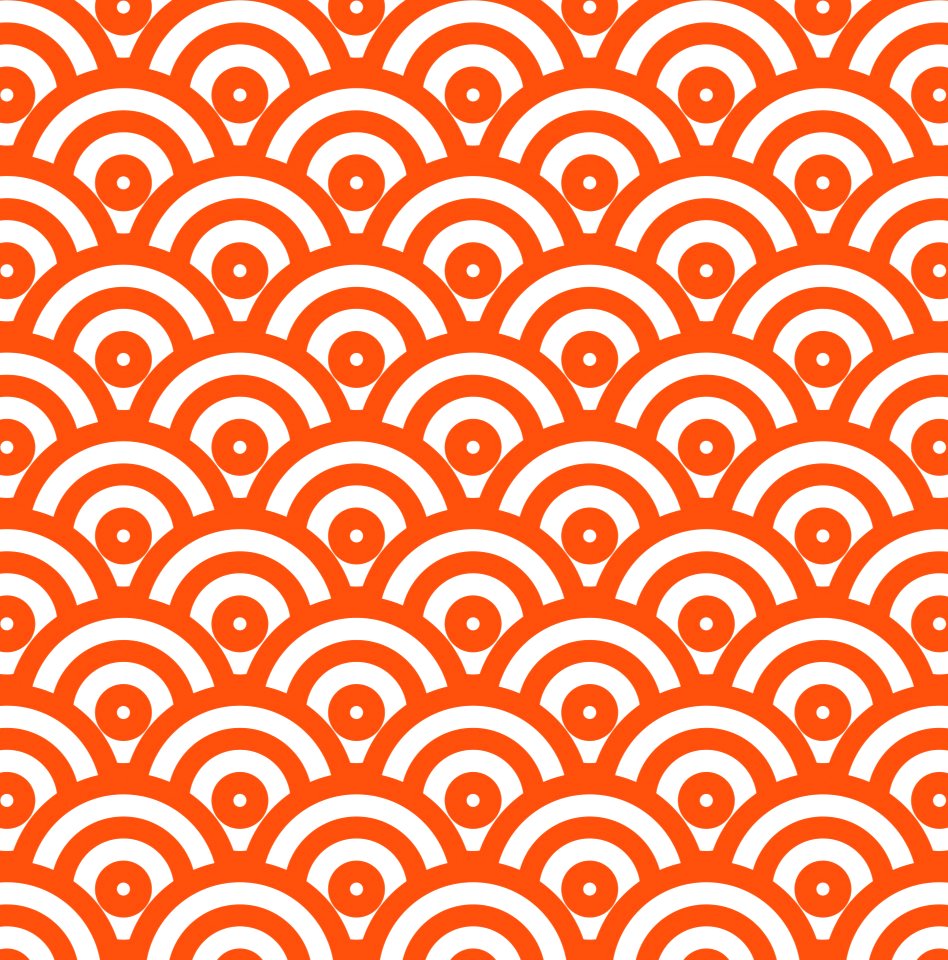 Japanese Wave Pattern Wallpaper. Free illustration for personal and commercial use.