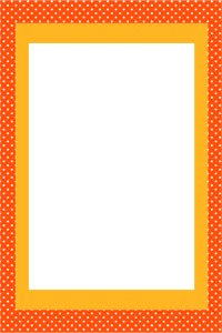 Orange Invitation Card Frame. Free illustration for personal and commercial use.