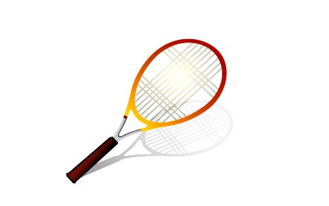 Tennis racket. Free illustration for personal and commercial use.