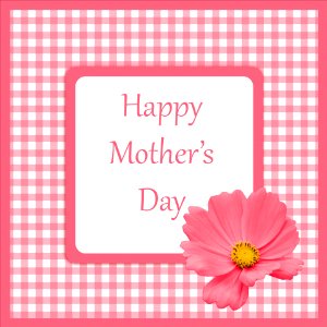 Mother's Day Card Pink. Free illustration for personal and commercial use.
