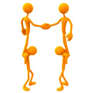 3D Illustration Of People Shaking Hands. Free illustration for personal and commercial use.