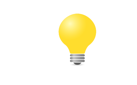 Yellow Light Bulb. Free illustration for personal and commercial use.