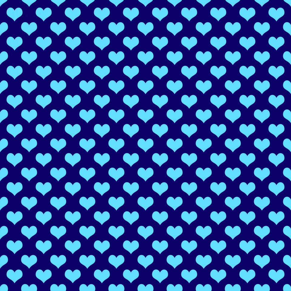Hearts Background Wallpaper Blue. Free illustration for personal and commercial use.