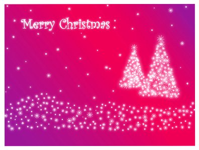 Merry Christmas In Lilac. Free illustration for personal and commercial use.