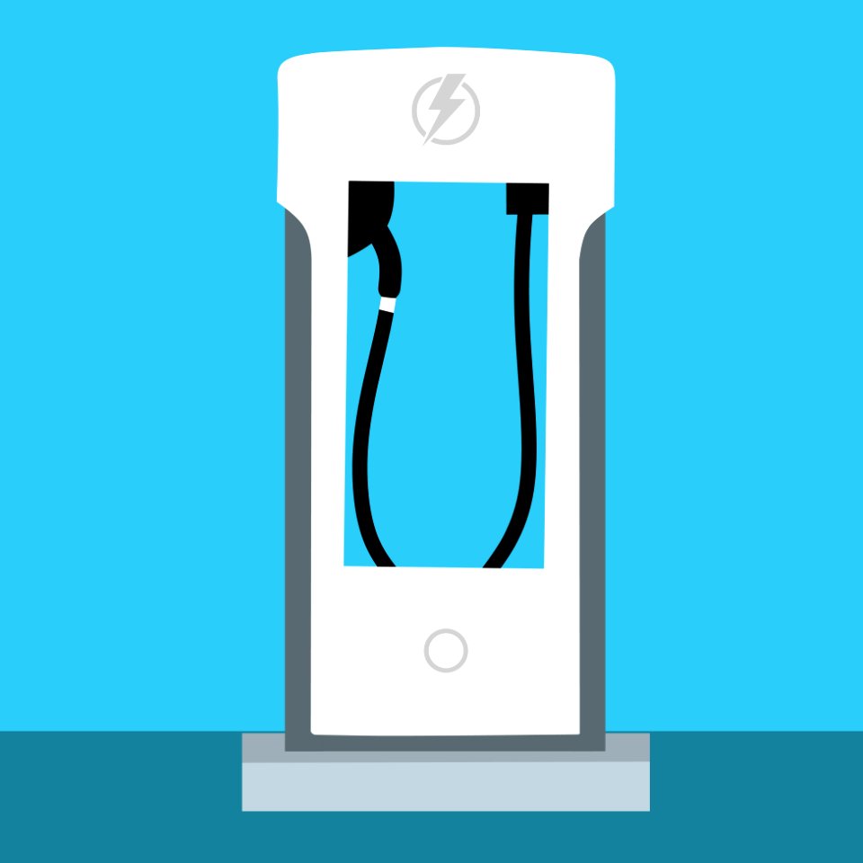 Electric Car Charging Station. Free illustration for personal and commercial use.