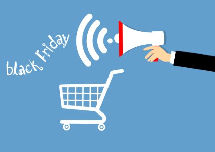 Black Friday Shopping. Free illustration for personal and commercial use.