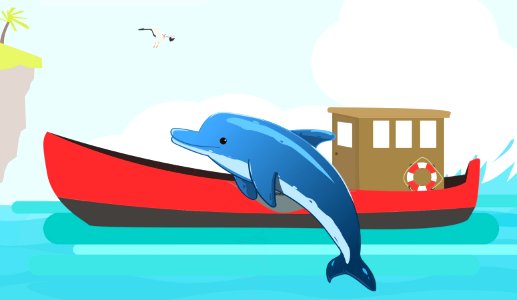 Dolphin Illustration. Free illustration for personal and commercial use.