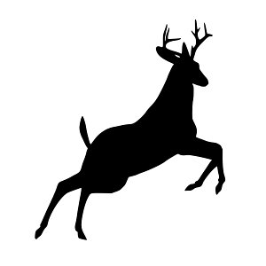 Reindeer Silhouette. Free illustration for personal and commercial use.