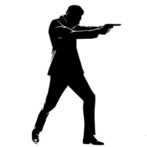 Secret Agent Silhouette. Free illustration for personal and commercial use.