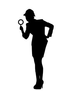Investigation Silhouette. Free illustration for personal and commercial use.