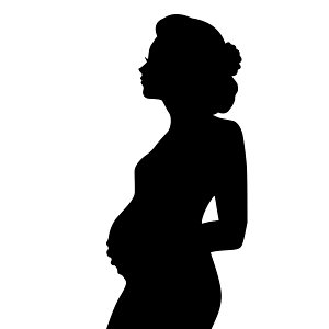 Pregnant Woman Silhouette. Free illustration for personal and commercial use.