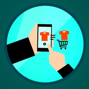Shopping Online Illustration. Free illustration for personal and commercial use.