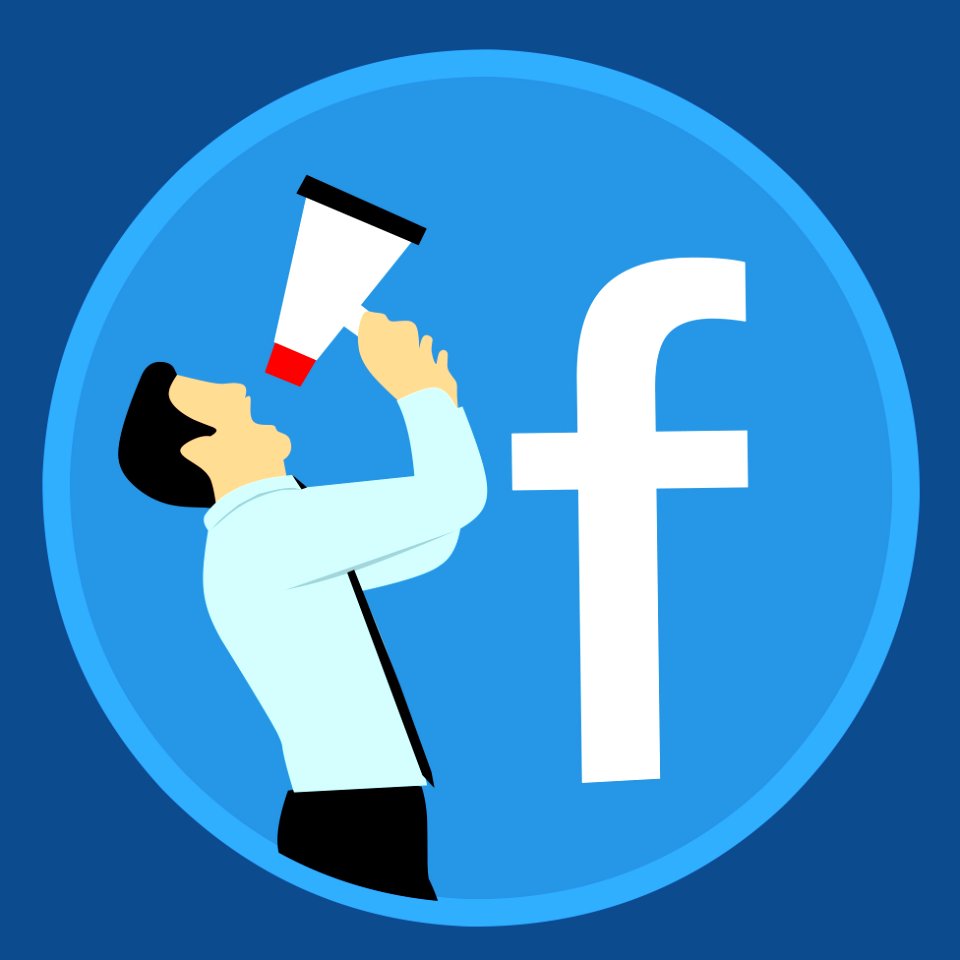 Facebook Marketing Illustration. Free illustration for personal and commercial use.