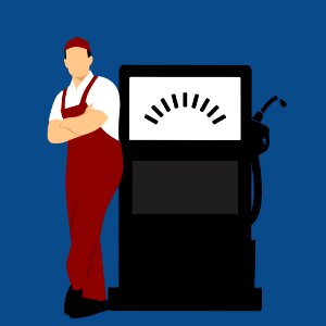 Fuel Station Illustration. Free illustration for personal and commercial use.