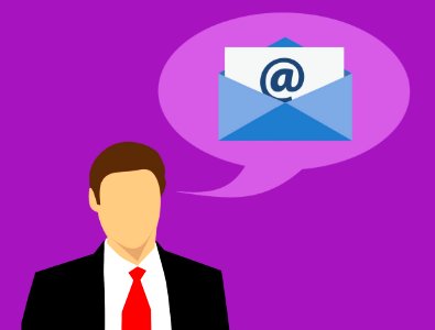 Thinking About Email Marketing. Free illustration for personal and commercial use.