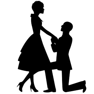 Lovers Silhouette. Free illustration for personal and commercial use.