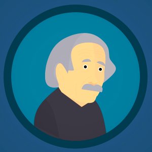 Albert Einstein. Free illustration for personal and commercial use.