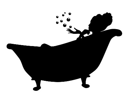 Bathtub Silhouette. Free illustration for personal and commercial use.