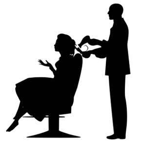 Hairdresser Silhouette. Free illustration for personal and commercial use.