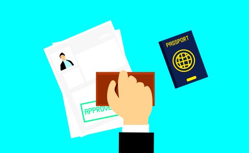 Visa Approved. Free illustration for personal and commercial use.