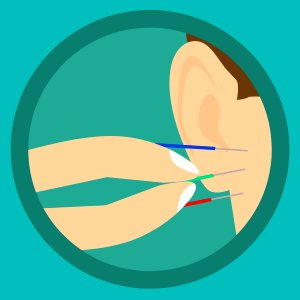 Acupuncture Ear Needles. Free illustration for personal and commercial use.