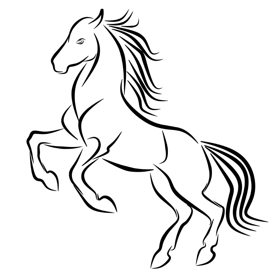 Horse Tattoo Illustration. Free illustration for personal and commercial use.