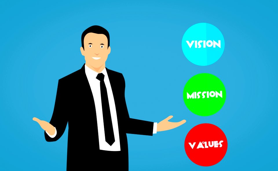 Vision and mission. Free illustration for personal and commercial use.