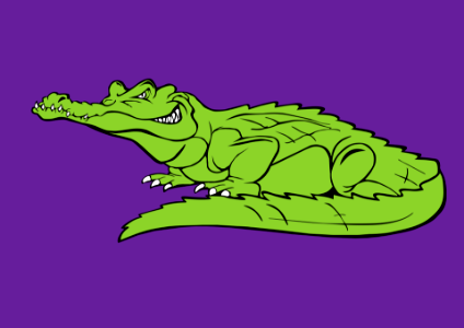 Graphical Crocodile. Free illustration for personal and commercial use.