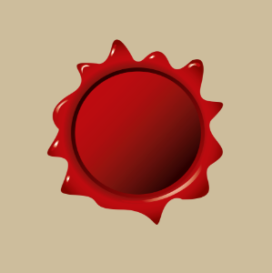 Red Wax Seal Illustration. Free illustration for personal and commercial use.