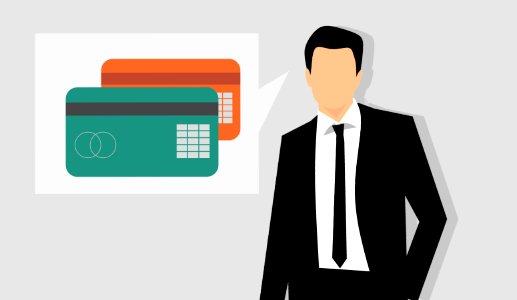 Credit Cards and Businessman Illustration. Free illustration for personal and commercial use.