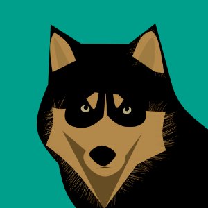 Husky Dog Illustration. Free illustration for personal and commercial use.