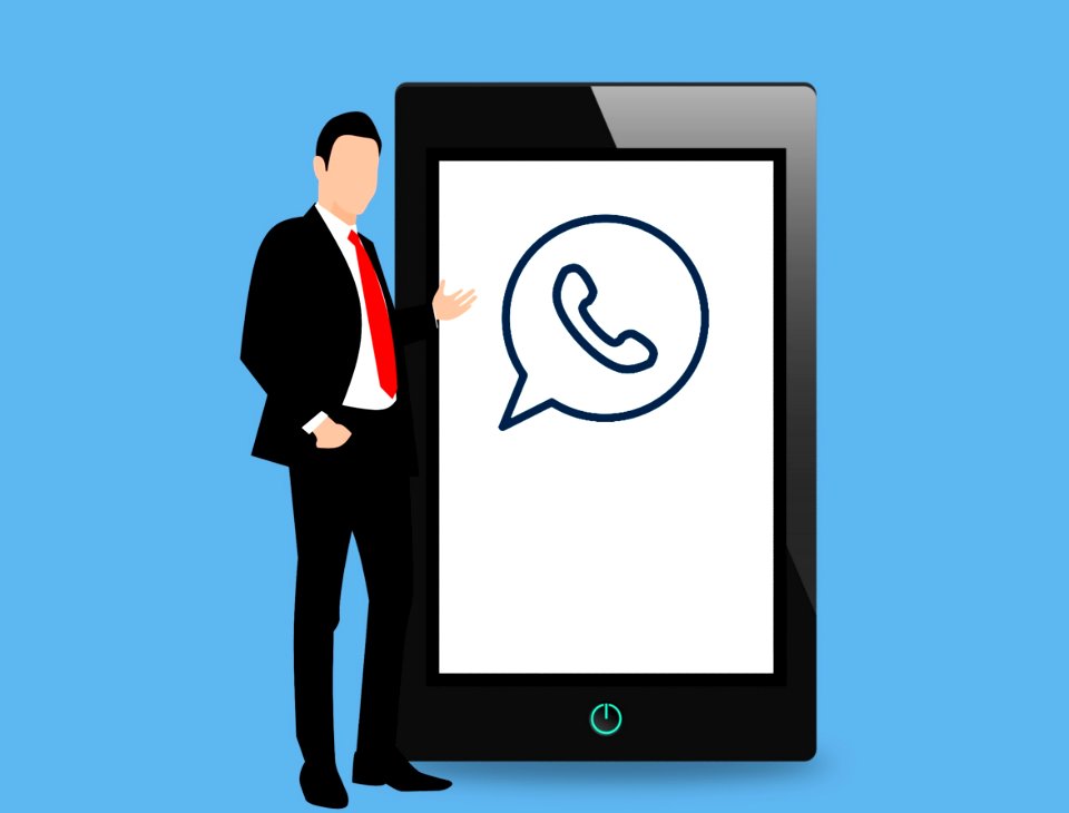 WhatsApp Social Illustration. Free illustration for personal and commercial use.