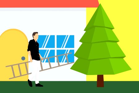 Christmas Tree Decorating. Free illustration for personal and commercial use.