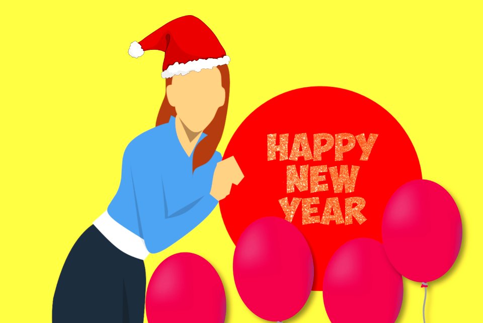 New Year Celebration Illustration. Free illustration for personal and commercial use.
