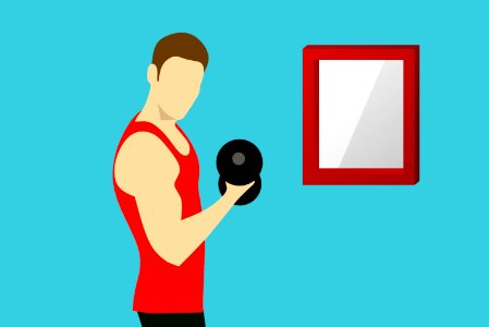 Man Lifting Weights. Free illustration for personal and commercial use.
