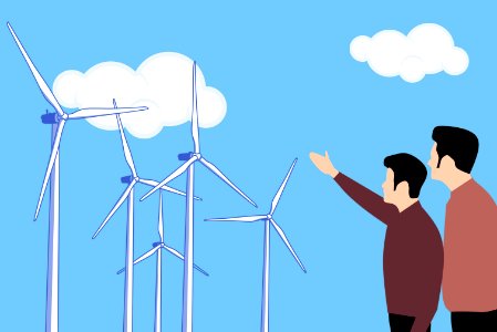 Wind Farm Illustration. Free illustration for personal and commercial use.