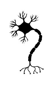 Nerve Cell Silhouette. Free illustration for personal and commercial use.