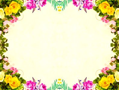Floral Frame for Card. Free illustration for personal and commercial use.