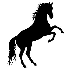 Horse Silhouette. Free illustration for personal and commercial use.