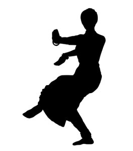Indian Dancer Silhouette. Free illustration for personal and commercial use.