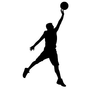 Basketball Player Silhouette. Free illustration for personal and commercial use.