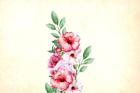 Vintage Grunge Flower Background. Free illustration for personal and commercial use.