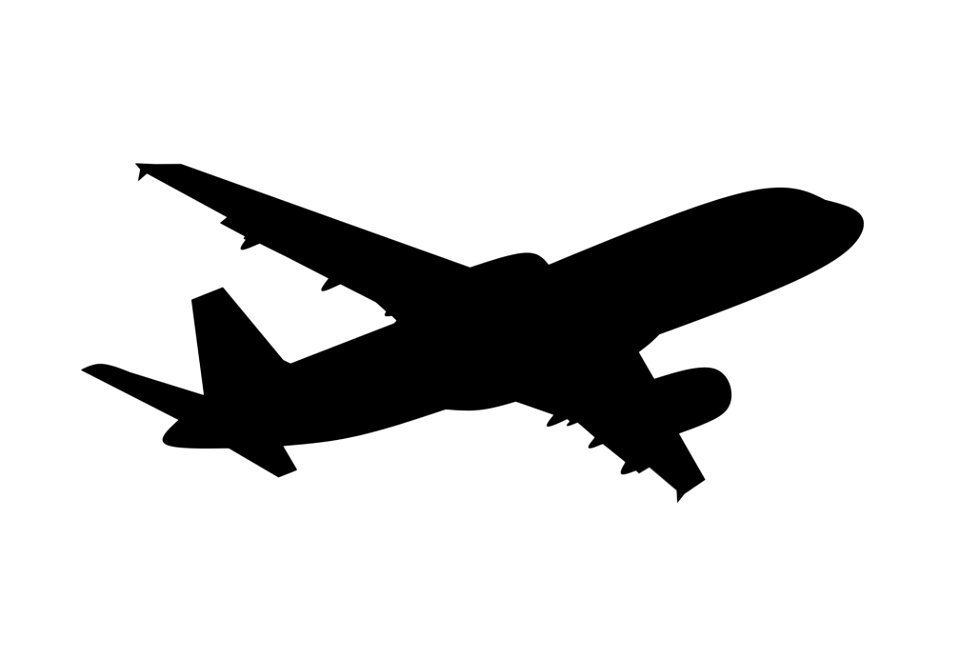Airplane Silhouette. Free illustration for personal and commercial use.