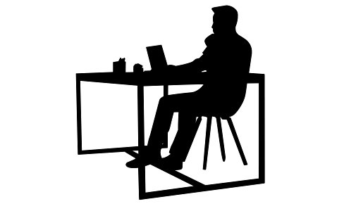 Businessman Silhouette. Free illustration for personal and commercial use.