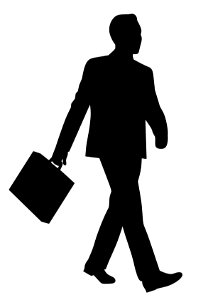 Silhouette of Businessman. Free illustration for personal and commercial use.