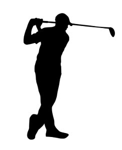 Golf Player Silhouette. Free illustration for personal and commercial use.