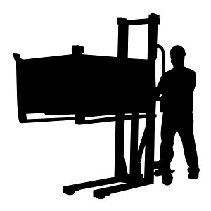 Silhouette of Factory Worker. Free illustration for personal and commercial use.